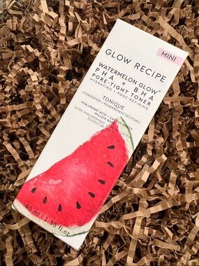 New Mini Glow Recipe Watermelon Glow PHA + BHA Pore-Tight Toner~$16